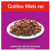 Alimento húmedo Whiskas gatitos sabor Res x85g