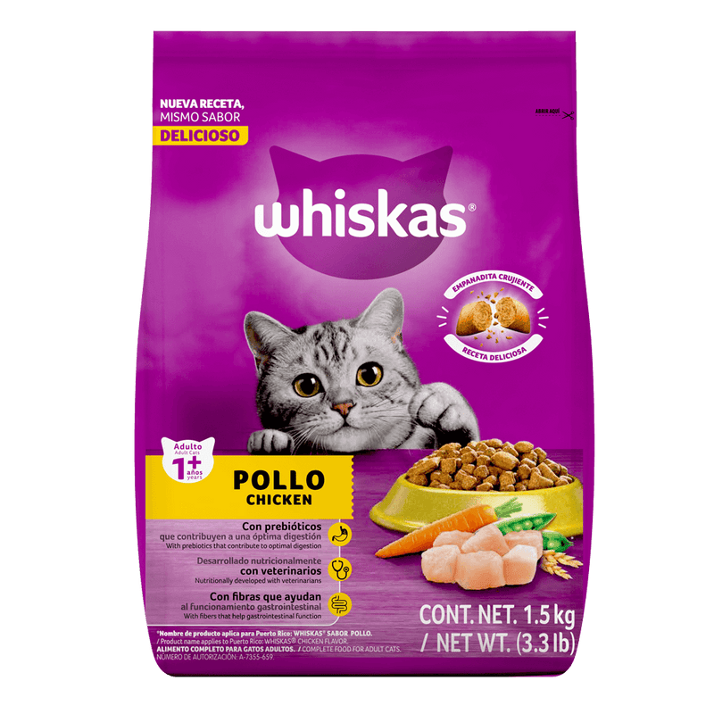 Alimento Whiskas Seco para Gatos Pollo