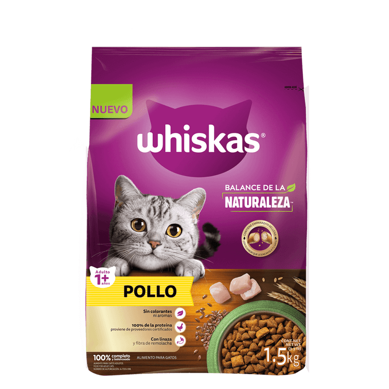 Alimento Whiskas Para Gatos Adultos Balance de la Naturaleza Pollo