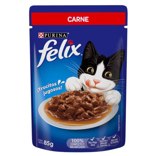 Alimento Húmedo Para Gato Felix Classic Carne