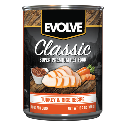 Alimento Húmedo para Perros evolve classic turkey & brown rice