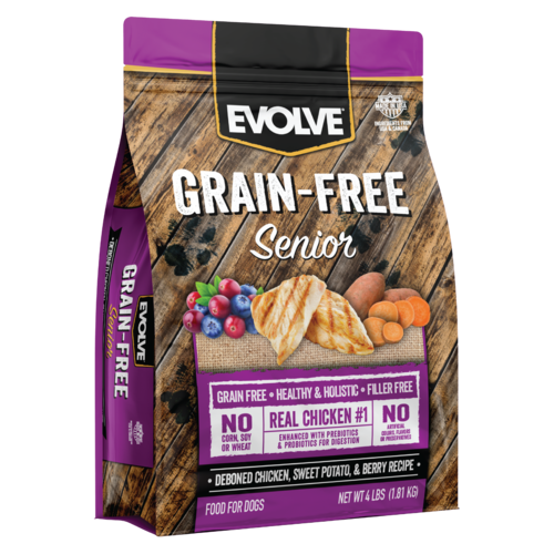 EVOLVE DOG GRAIN FREE SENIOR CHICKEN