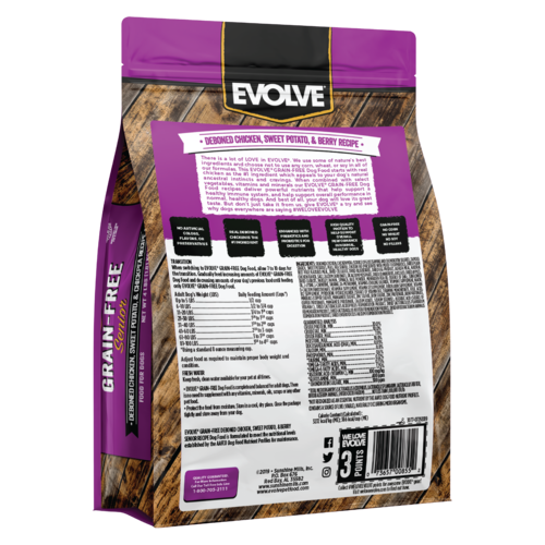 EVOLVE DOG GRAIN FREE SENIOR CHICKEN