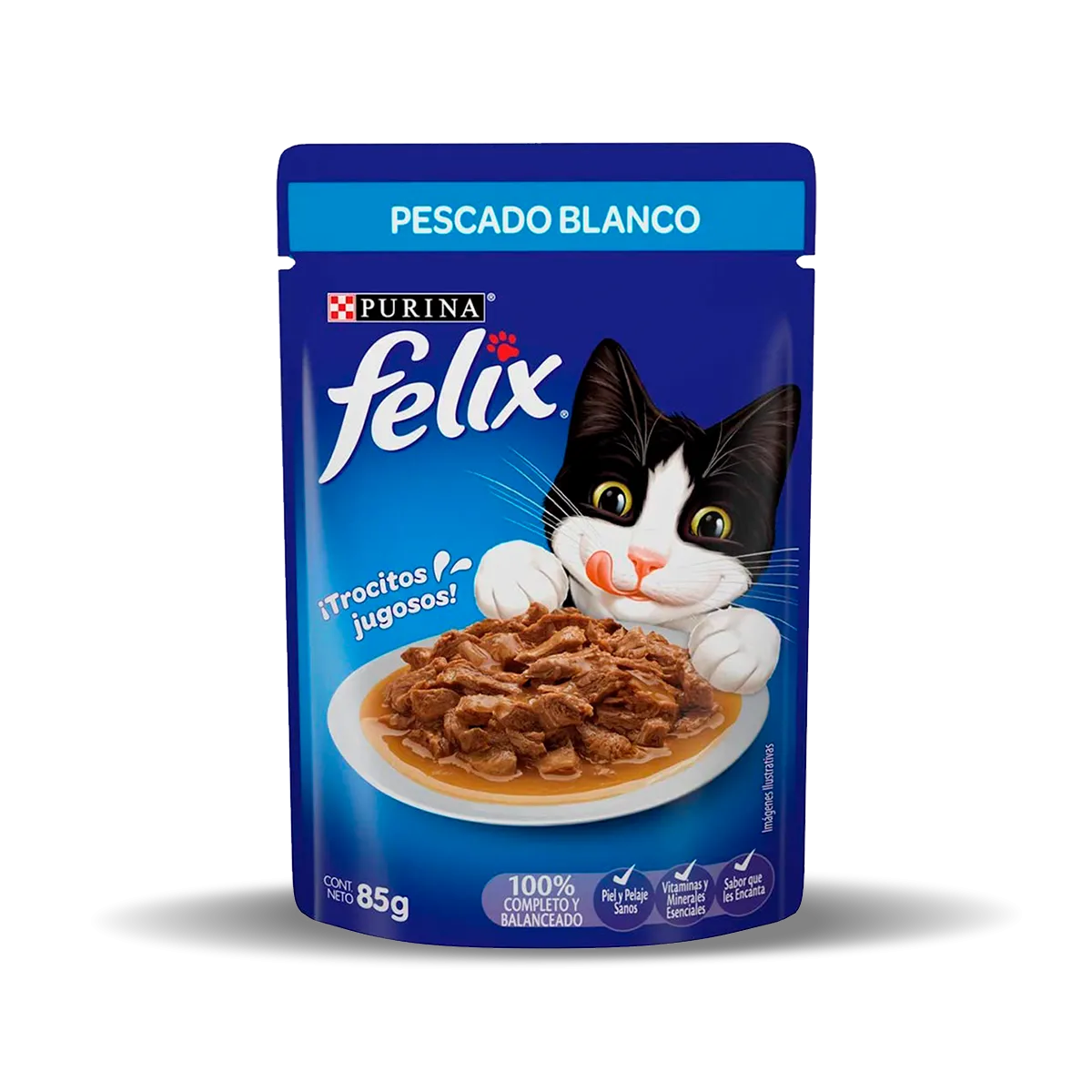 Alimento Húmedo Para Gato Felix Classic Con Pescado Blanco