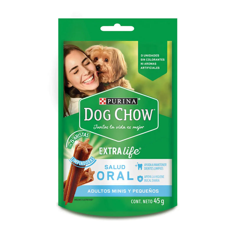 Snacks Dog Chow Salud Oral para perros adultos minis y pequeños