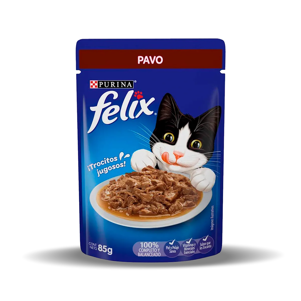 Alimento Húmedo Para Gato Felix con salsa de Pavo